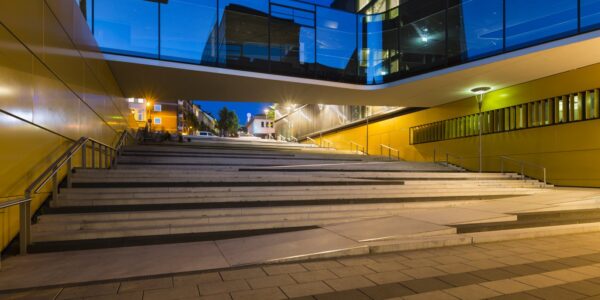 stairs and glass bridge in aachen germany at nigh 2023 11 27 05 08 57 utc e1732876149589
